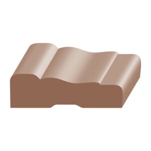 A brown piece of clay sitting on top of a white table.