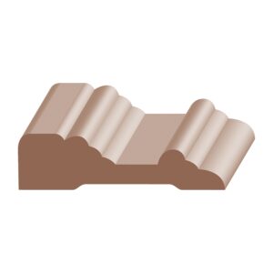 A picture of the top section of a wooden bench.