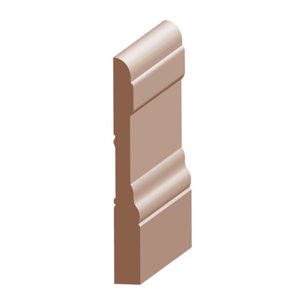 A 3 d image of the side view of a baseboard.