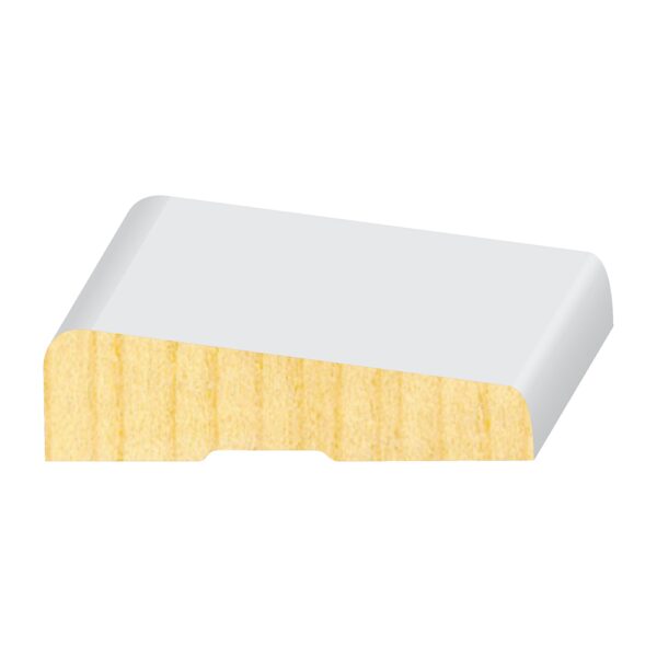 A white and yellow piece of wood.