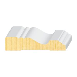 A white and yellow object with a wave design.