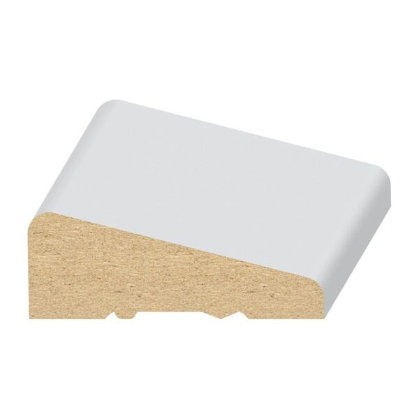 A white piece of wood with a small white strip.