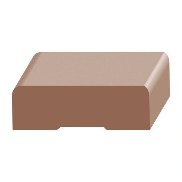 A brown block of clay is sitting on top of the floor.