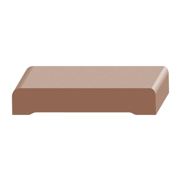 A brown rectangular object with no background.