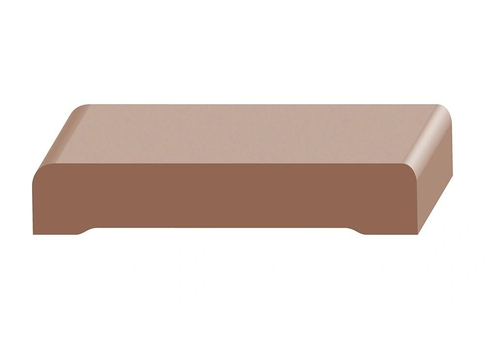 A brown rectangular object with no background.