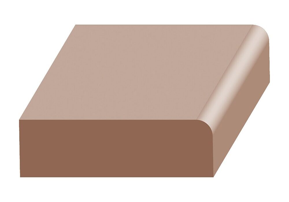 A brown tile with no border.