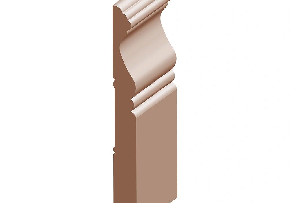 A 3 d image of the top portion of a wooden door.