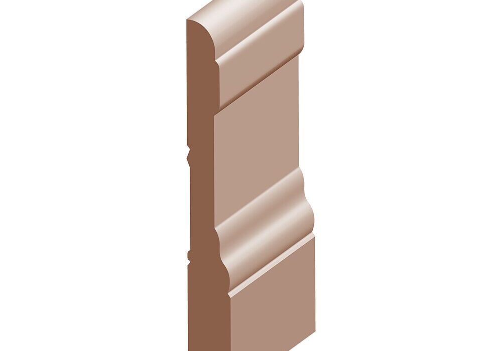 A 3 d image of the side view of a baseboard.