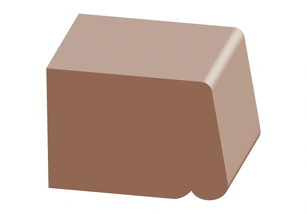 A brown block of chocolate sitting on top of a table.