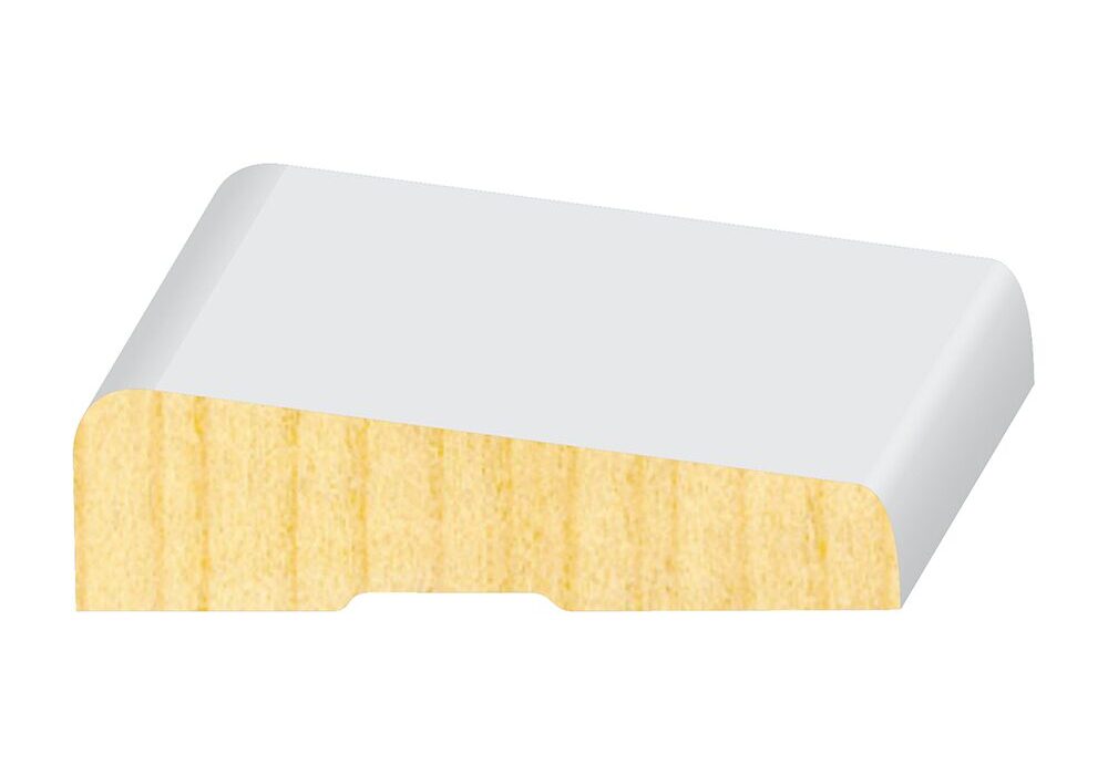 A white and yellow piece of wood.