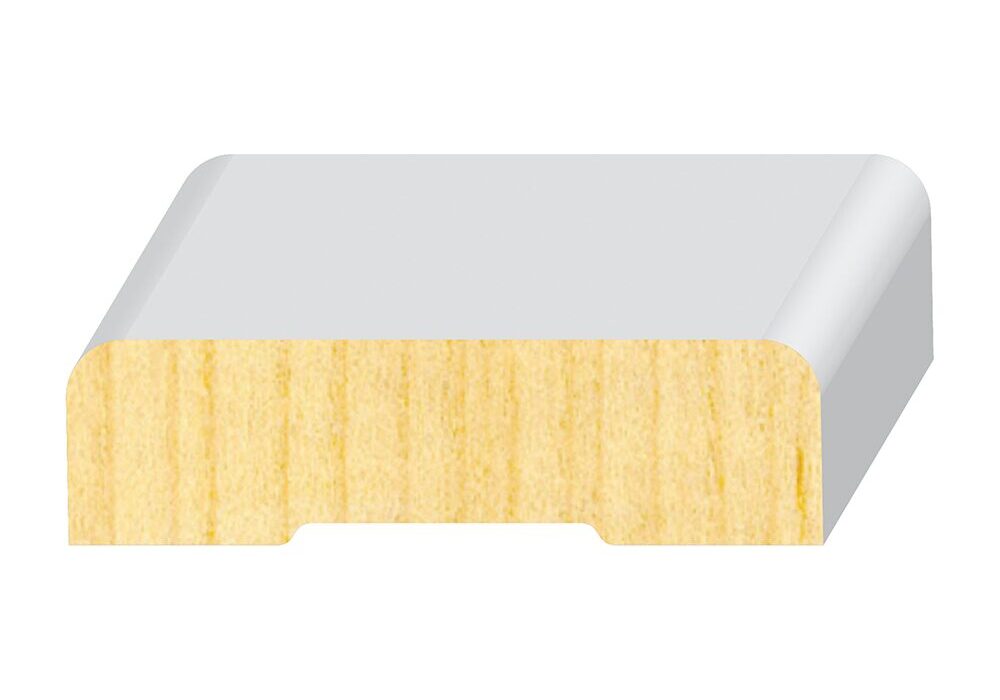 A white and yellow wooden bar with a white background.