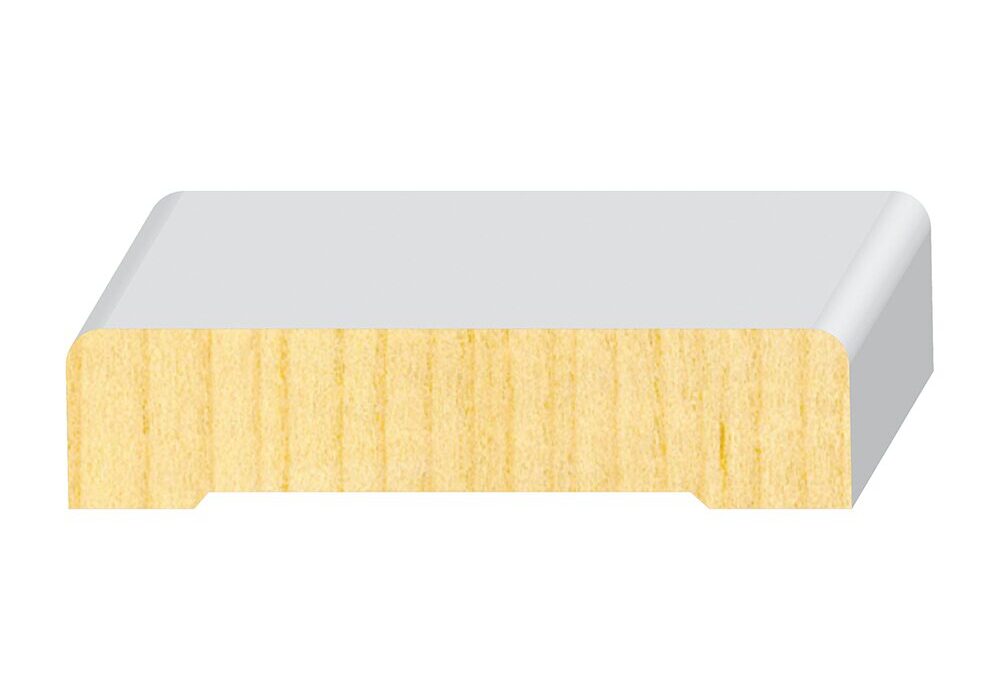 A white and yellow strip of wood